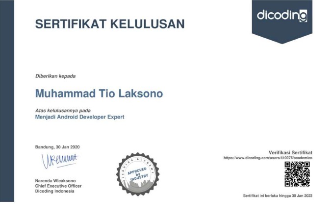 Tio Training Android Developer Dicoding Indonesia